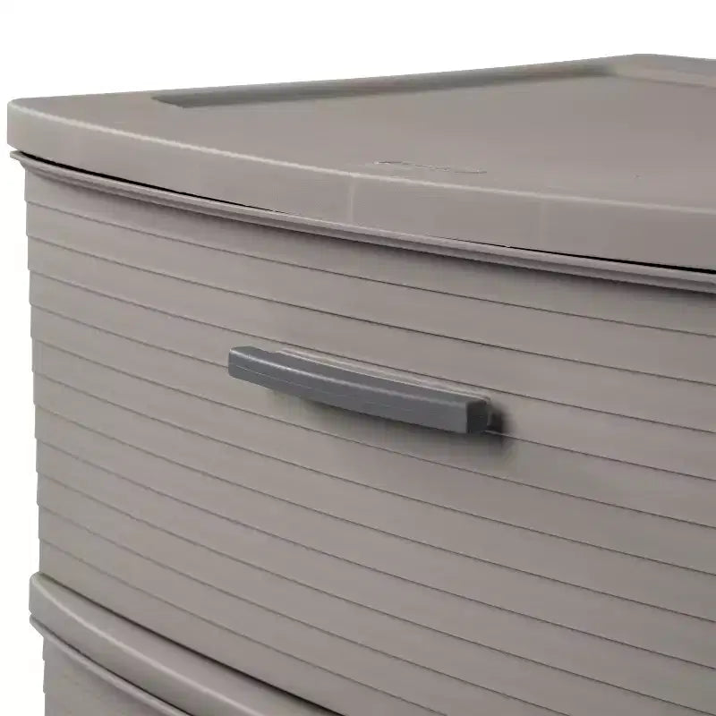 Tour large à 3 tiroirs gris foncé - Tiroirs de rangement en plastique, portables, aucun assemblage requis
