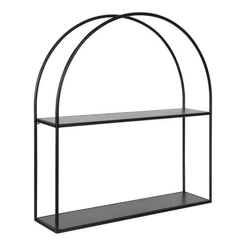 24" x 26" Monroe Metal Arch Shelf Black - Kate & Laurel All Things Decor: Modern Storage, Open Design, Easy Mount