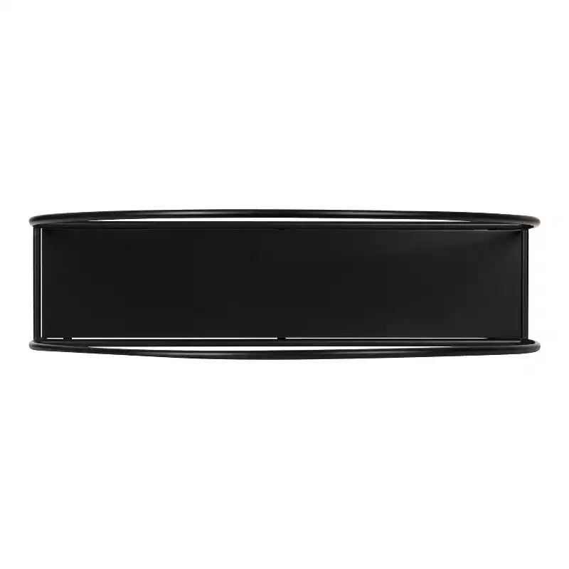 Étagère arquée en métal noir 24 po x 26 po - Rangement moderne, design ouvert, montage facile