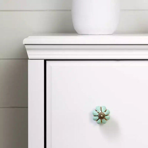 Commode pour enfant à 3 tiroirs avec paniers, blanc pur - Style Ferme