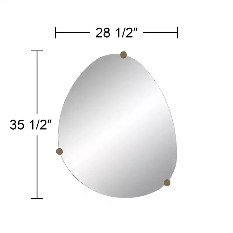 Miroir mural 29 x 36 couleur champagne avec 3 patères