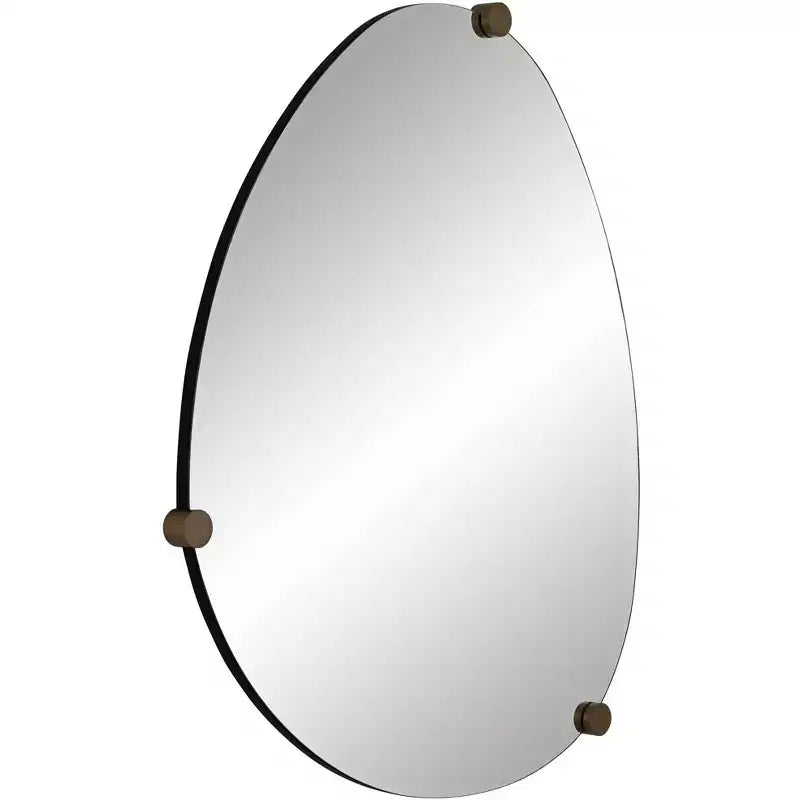 Miroir mural 29 x 36 couleur champagne avec 3 patères