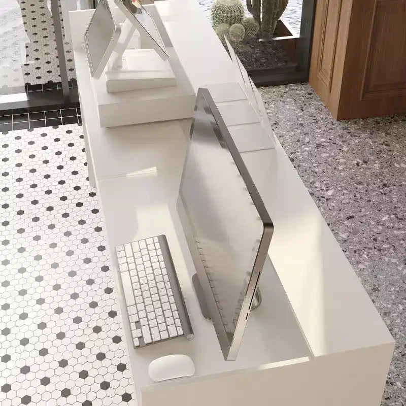 Bureau de réception moderne blanc - Comptoir d'accueil