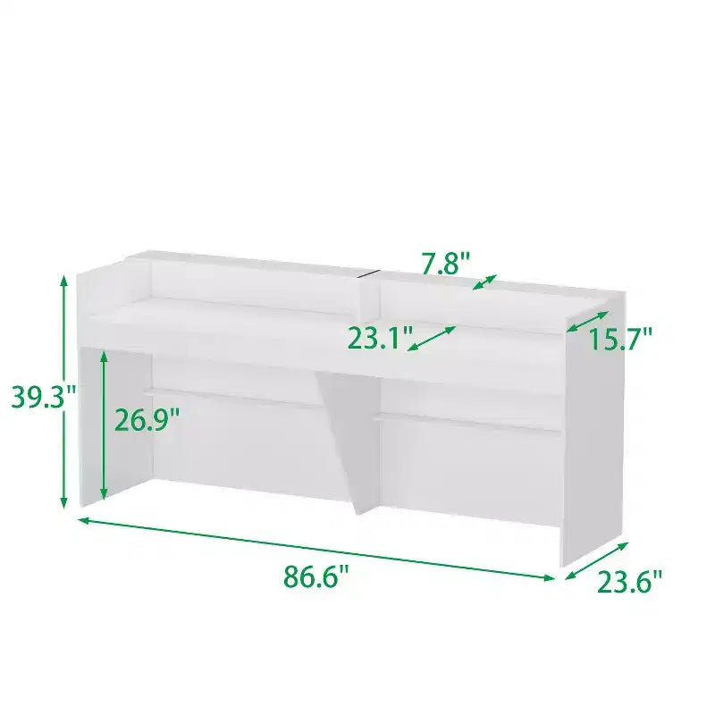Bureau de réception moderne blanc - Comptoir d'accueil