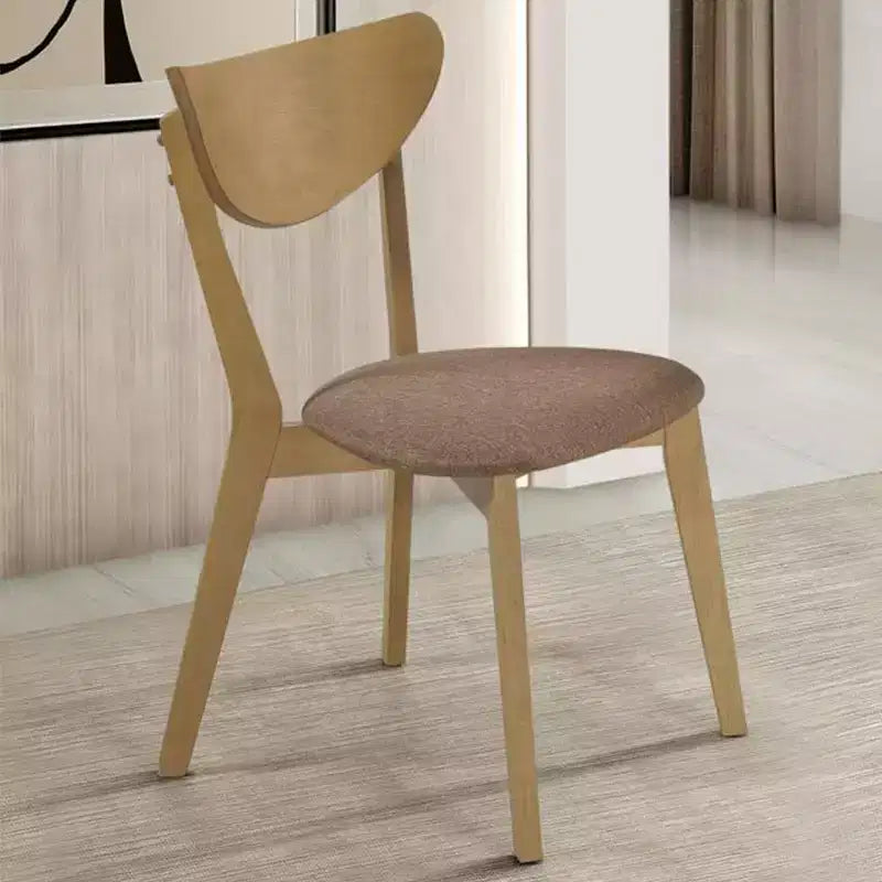 Lot de 2 chaises de salle à manger rembourrées, noyer clair et marron