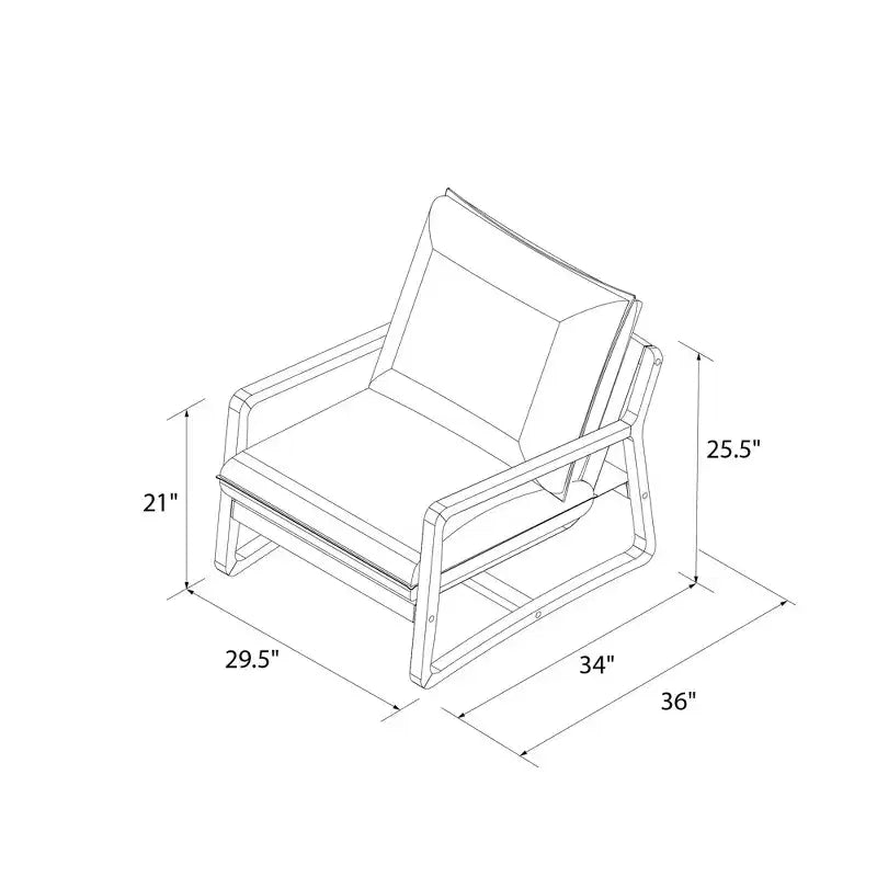 Chaise d'appoint en tissu rembourré à lanières