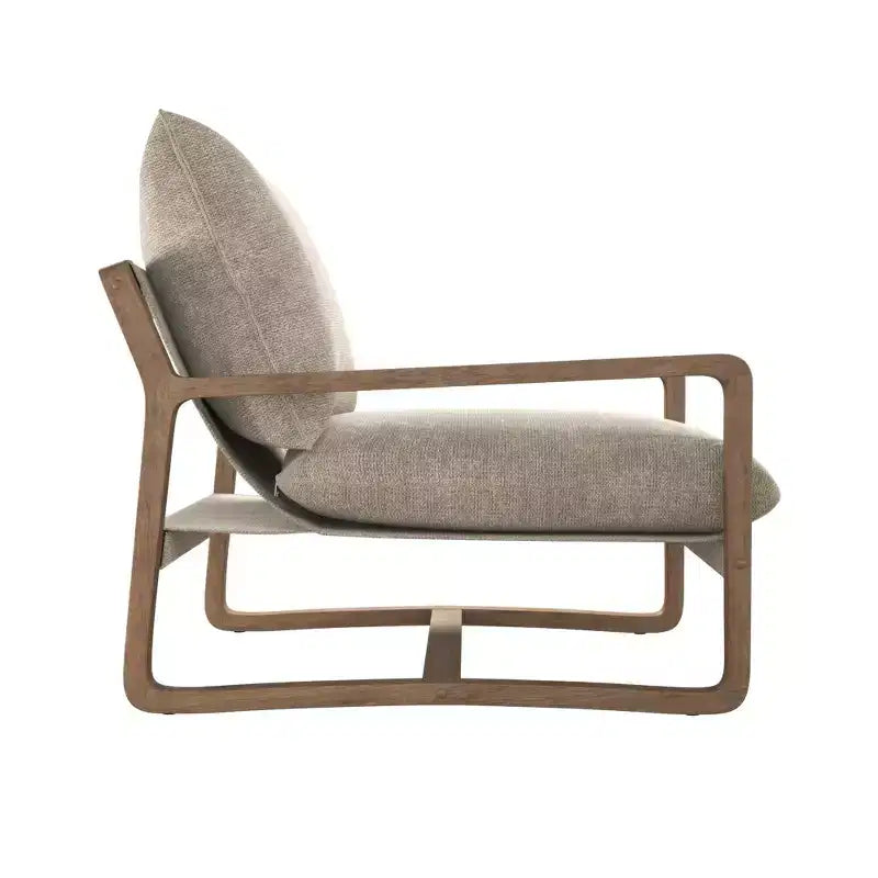 Chaise d'appoint en tissu rembourré à lanières