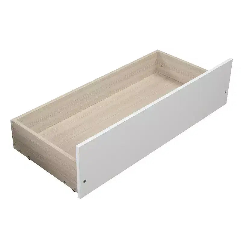Lit plateforme de taille simple avec deux tiroirs et une tête de lit