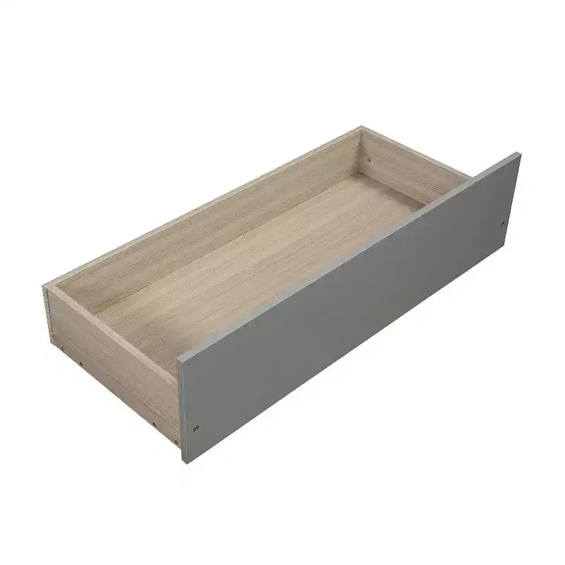 Lit plateforme de taille simple avec deux tiroirs et une tête de lit
