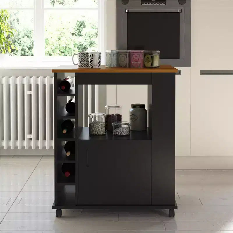 Dessertes de cuisine roulantes avec porte-bouteilles et rangements