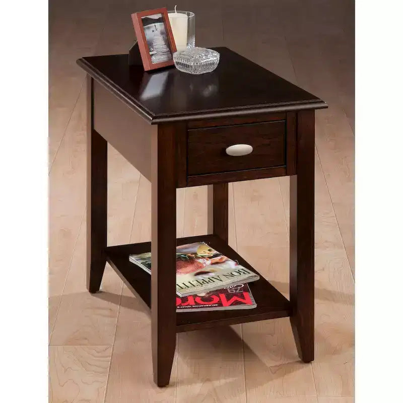 Table d'appoint contemporaine et chaleureuse - Marron
