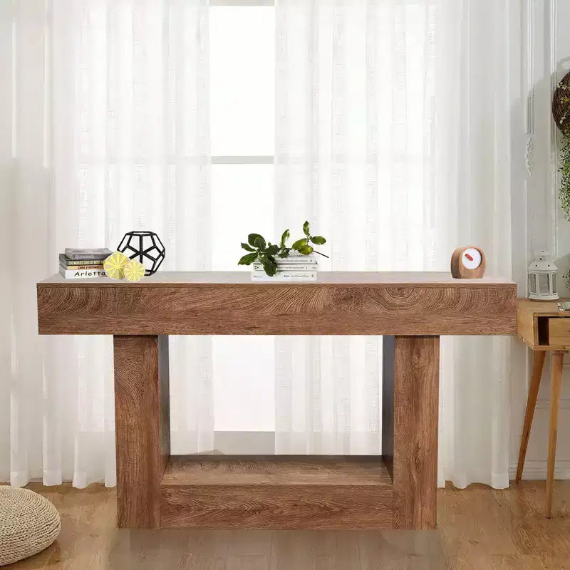 Table console longue de 63 pouces pour l'entrée - Table de canapé de style rustique pour l'arrière du canapé, le couloir et le salon, Table d'entrée en bois rustique pour le hall, Décoration intérieure