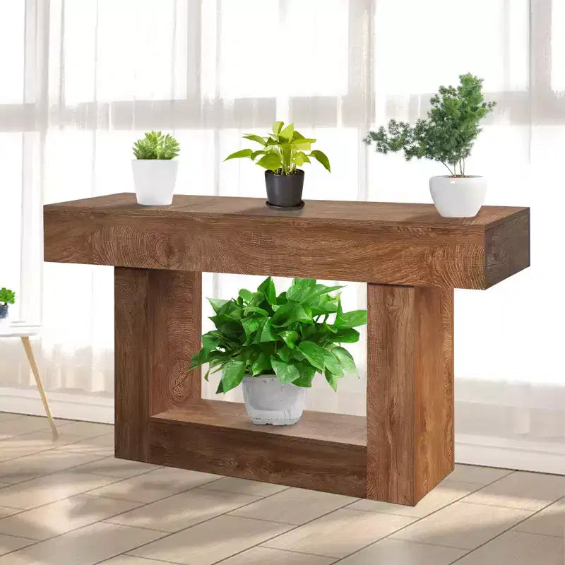 Table console longue de 63 pouces pour l'entrée - Table de canapé de style rustique pour l'arrière du canapé, le couloir et le salon, Table d'entrée en bois rustique pour le hall, Décoration intérieure