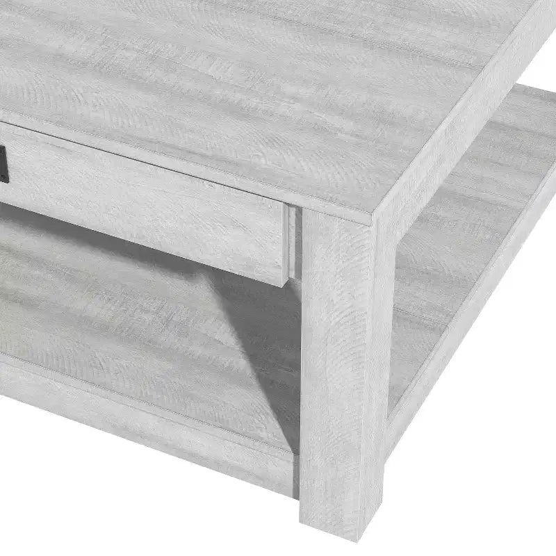 Table basse en bois avec tiroir de rangement 80 L 80 P 41,4 H cm