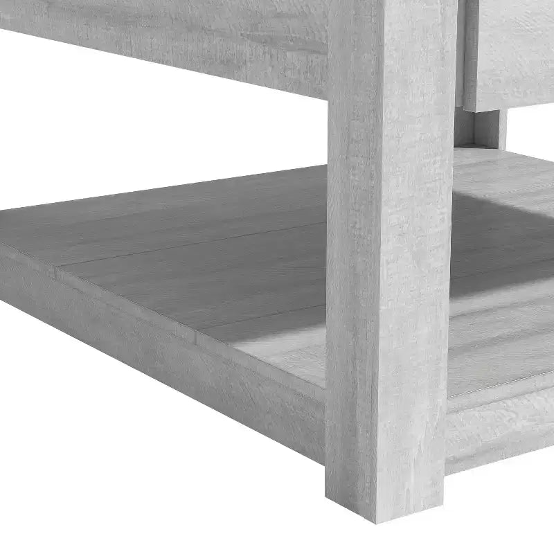 Table basse en bois avec tiroir de rangement 80 L 80 P 41,4 H cm