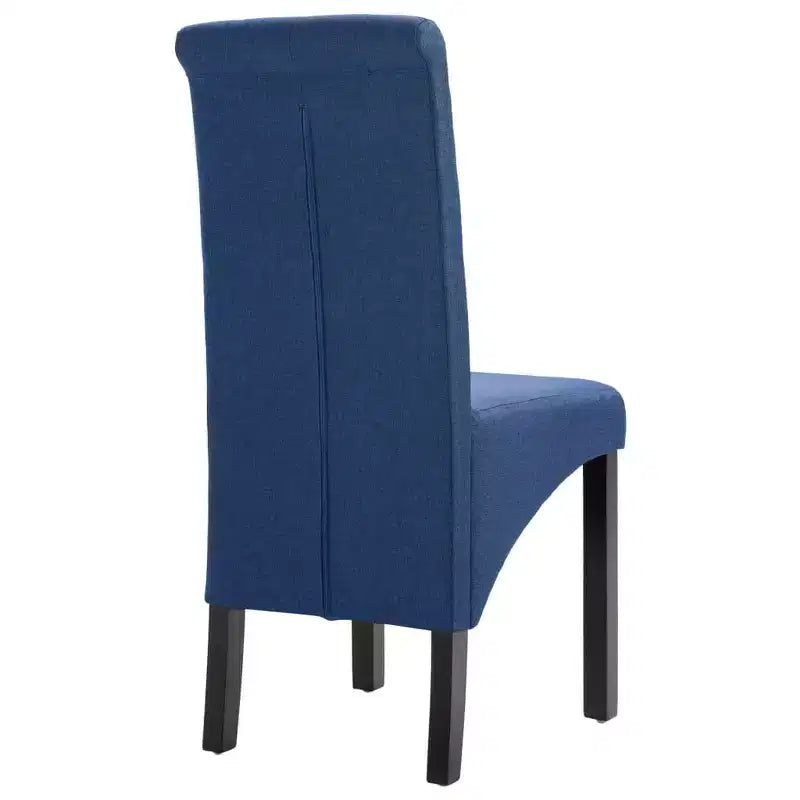 Chaise de salle à manger de style moderne, pied en bois massif, coussin souple en tissu pour cuisine (lot de 2)