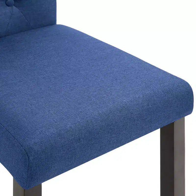 Chaise de salle à manger de style moderne, pied en bois massif, coussin souple en tissu pour cuisine (lot de 2)