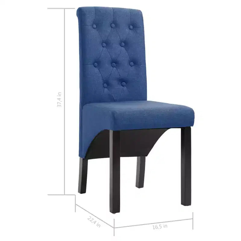 Chaise de salle à manger de style moderne, pied en bois massif, coussin souple en tissu pour cuisine (lot de 2)