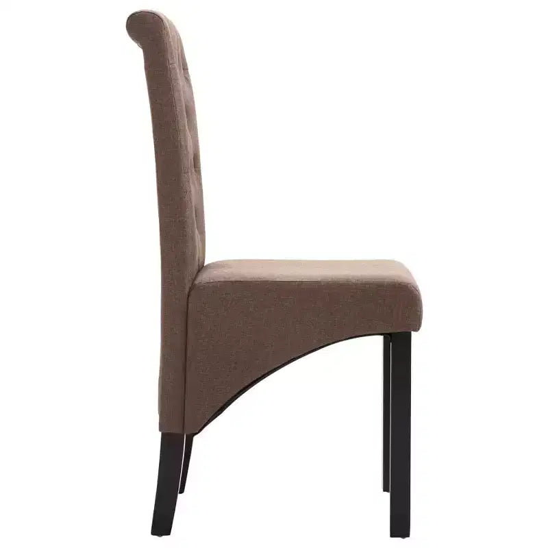 Chaise de salle à manger de style moderne, pied en bois massif, coussin souple en tissu pour cuisine (lot de 2)
