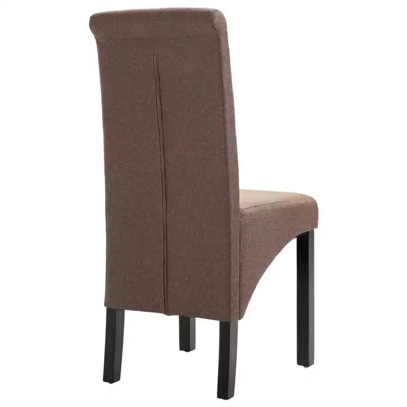Chaise de salle à manger de style moderne, pied en bois massif, coussin souple en tissu pour cuisine (lot de 2)