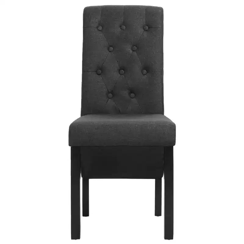 Chaise de salle à manger de style moderne, pied en bois massif, coussin souple en tissu pour cuisine (lot de 2)