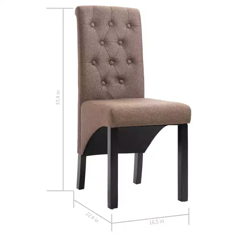 Chaise de salle à manger de style moderne, pied en bois massif, coussin souple en tissu pour cuisine (lot de 2)