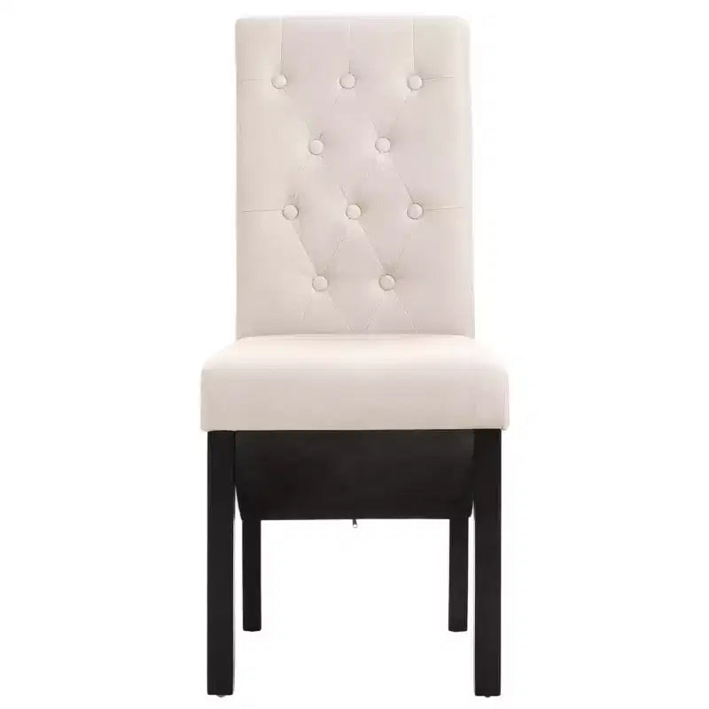 Chaise de salle à manger de style moderne, pied en bois massif, coussin souple en tissu pour cuisine (lot de 2)