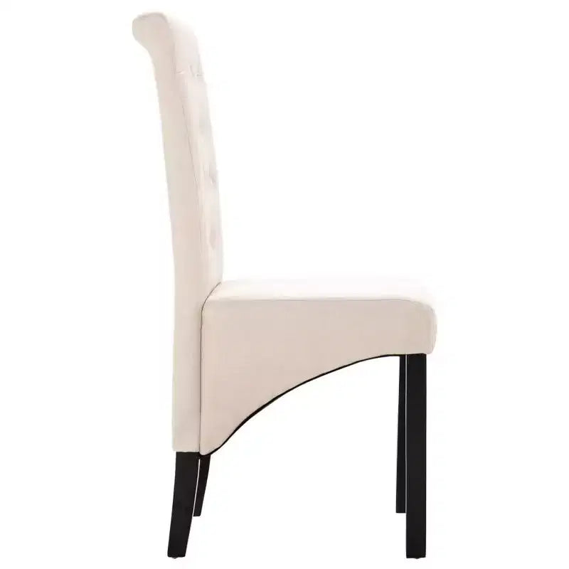 Chaise de salle à manger de style moderne, pied en bois massif, coussin souple en tissu pour cuisine (lot de 2)