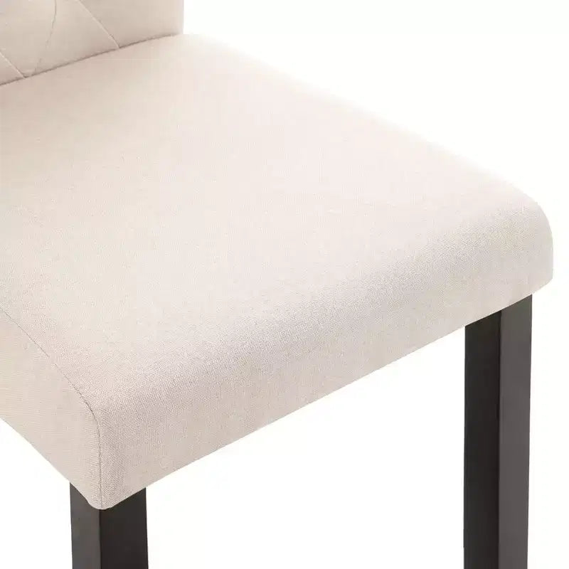 Chaise de salle à manger de style moderne, pied en bois massif, coussin souple en tissu pour cuisine (lot de 2)