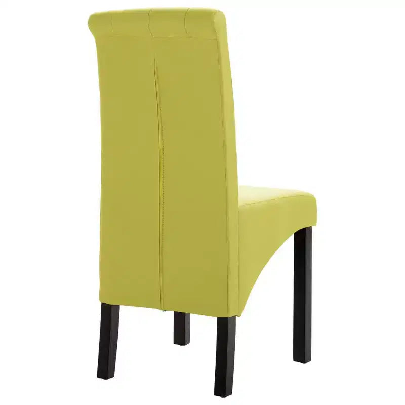 Chaise de salle à manger de style moderne, pied en bois massif, coussin souple en tissu pour cuisine (lot de 2)