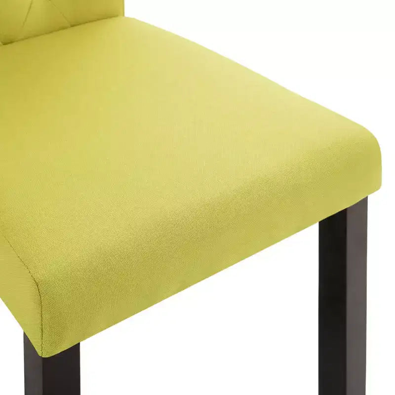 Chaise de salle à manger de style moderne, pied en bois massif, coussin souple en tissu pour cuisine (lot de 2)
