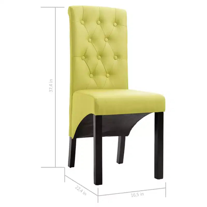 Chaise de salle à manger de style moderne, pied en bois massif, coussin souple en tissu pour cuisine (lot de 2)