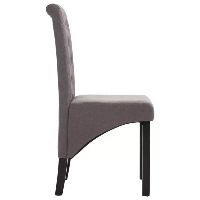 Chaise de salle à manger de style moderne, pied en bois massif, coussin souple en tissu pour cuisine (lot de 2)