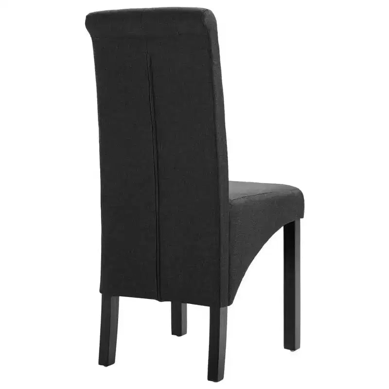 Chaise de salle à manger de style moderne, pied en bois massif, coussin souple en tissu pour cuisine (lot de 2)