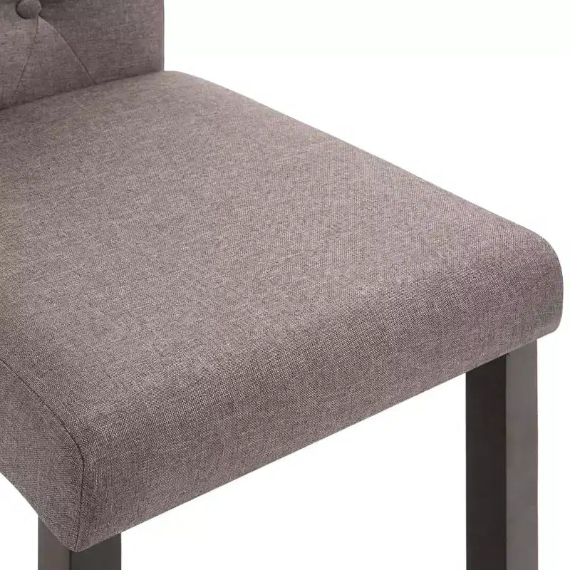 Chaise de salle à manger de style moderne, pied en bois massif, coussin souple en tissu pour cuisine (lot de 2)