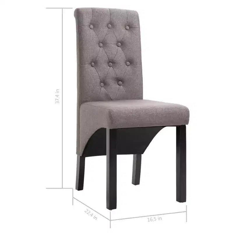 Chaise de salle à manger de style moderne, pied en bois massif, coussin souple en tissu pour cuisine (lot de 2)