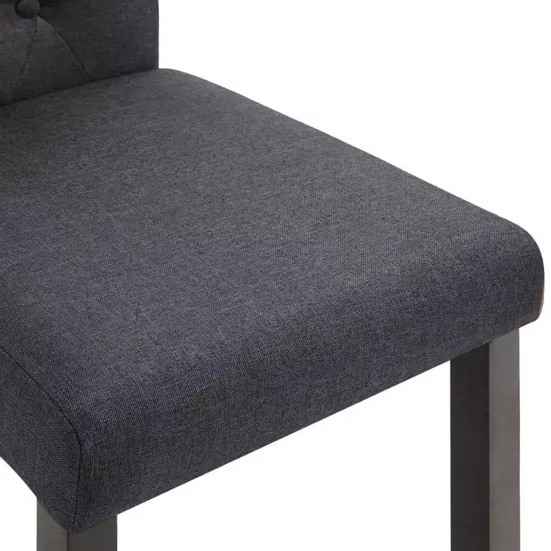 Chaise de salle à manger de style moderne, pied en bois massif, coussin souple en tissu pour cuisine (lot de 2)