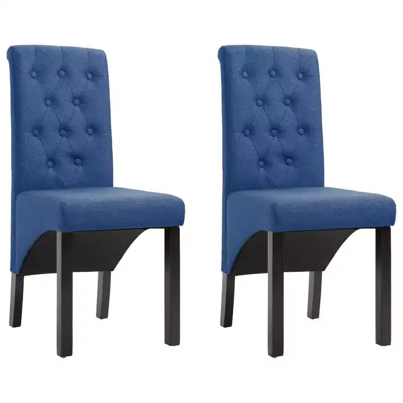 Chaise de salle à manger de style moderne, pied en bois massif, coussin souple en tissu pour cuisine (lot de 2)