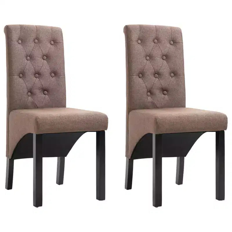 Chaise de salle à manger de style moderne, pied en bois massif, coussin souple en tissu pour cuisine (lot de 2)