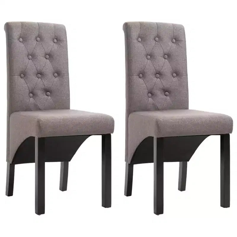 Chaise de salle à manger de style moderne, pied en bois massif, coussin souple en tissu pour cuisine (lot de 2)