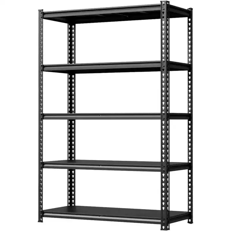 Étagères de rangement à 5 niveaux, étagère de garage en acier, rayonnage industriel réglable, étagère autoportante en métal mat pour entrepôt, sous-sol, cuisine, atelier