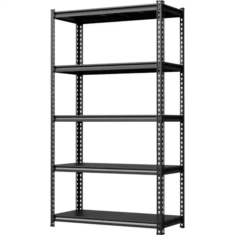 Étagères de rangement à 5 niveaux, étagère de garage en acier, rayonnage industriel réglable, étagère autoportante en métal mat pour entrepôt, sous-sol, cuisine, atelier