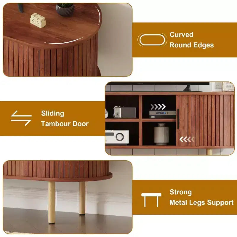 Meuble TV 65 pouces, Meuble TV avec rangement, Meuble TV moderne pour salon, couloir, chambre à coucher