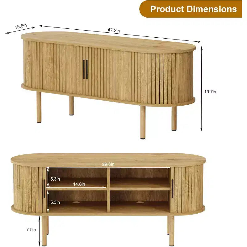 Meuble TV 65 pouces, Meuble TV avec rangement, Meuble TV moderne pour salon, couloir, chambre à coucher