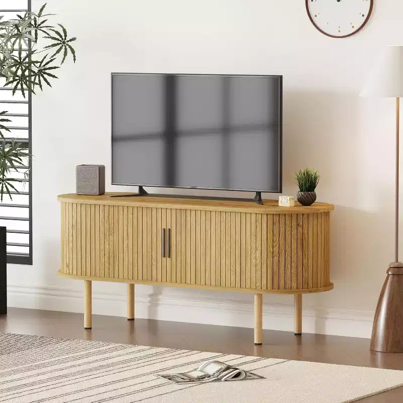 Meuble TV 65 pouces, Meuble TV avec rangement, Meuble TV moderne pour salon, couloir, chambre à coucher