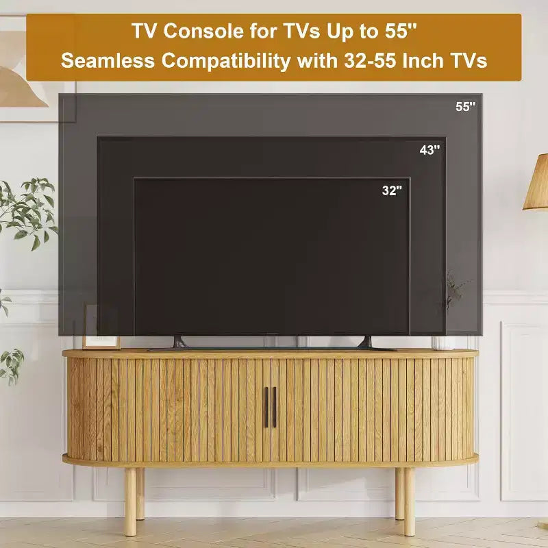 Meuble TV 65 pouces, Meuble TV avec rangement, Meuble TV moderne pour salon, couloir, chambre à coucher