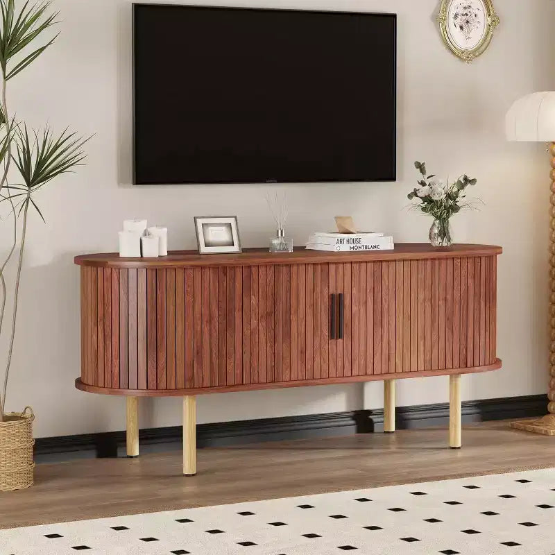 Meuble TV 65 pouces, Meuble TV avec rangement, Meuble TV moderne pour salon, couloir, chambre à coucher
