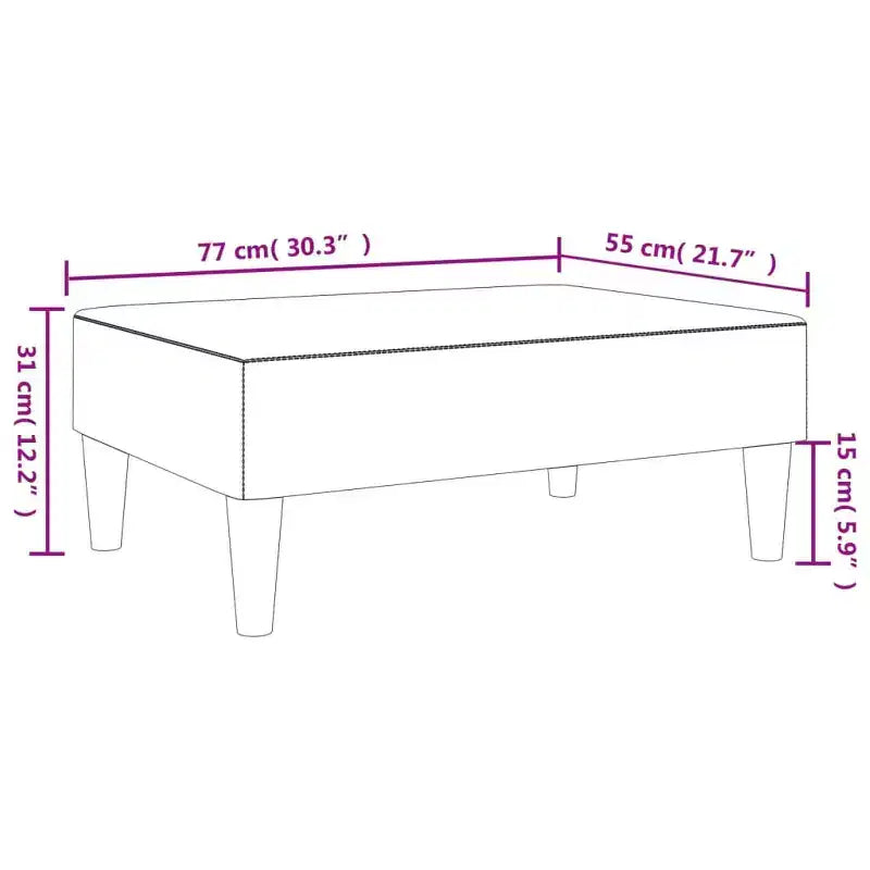 Repose-pieds ottoman moderne en velours, siège d'appoint compact pour le salon