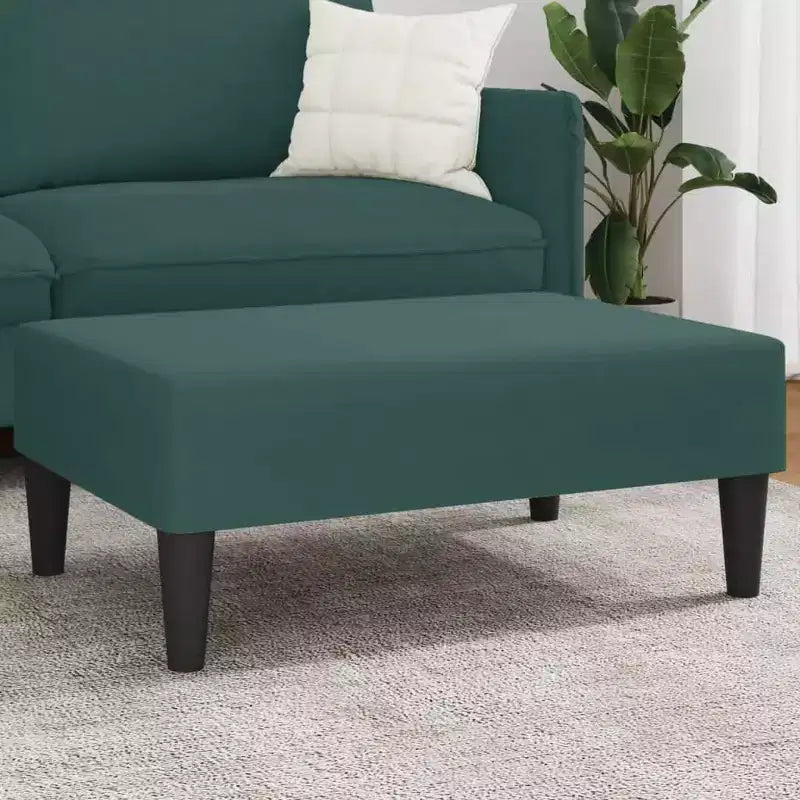 Repose-pieds ottoman moderne en velours, siège d'appoint compact pour le salon