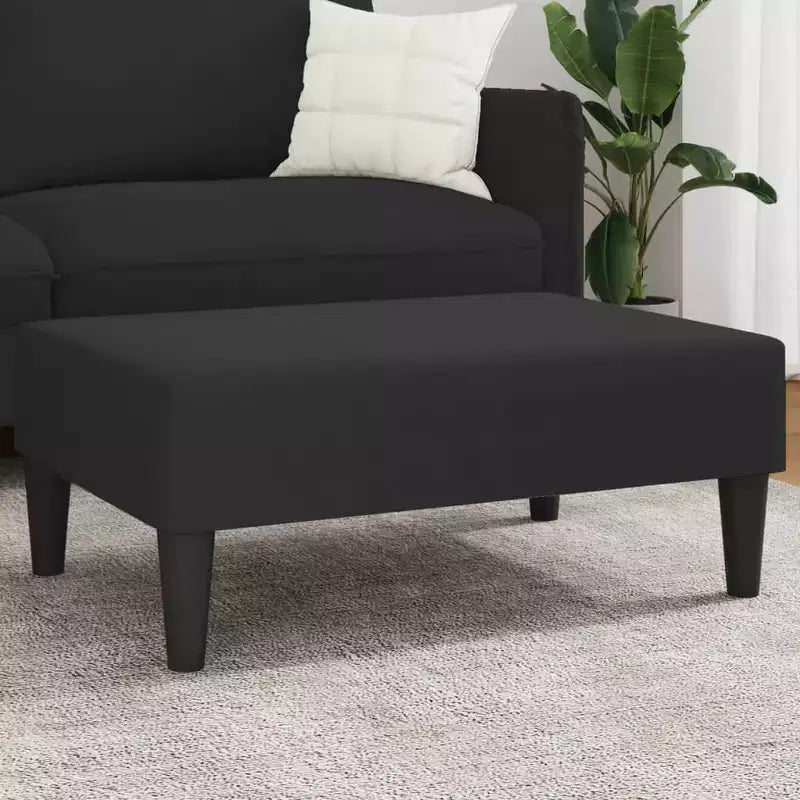 Repose-pieds ottoman moderne en velours, siège d'appoint compact pour le salon